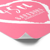 Traditionele saffier voor 45e trouwdag poster (Hoek)