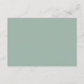 Traditionele Sage Green QR Code Tijdloze bruiloft RSVP Kaartje (Achterkant)