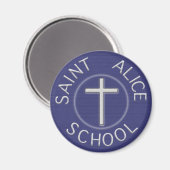 Traditionele Saint Alice Blauwe en Witte Patch Magneet (Voorkant / Achterkant)