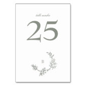 Traditionele Salie Groene Bloemen Krans Monogram Kaart (Voorkant)