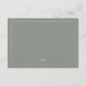 Traditionele Saliegroene Trouwwebsite Informatiekaartje (Achterkant)