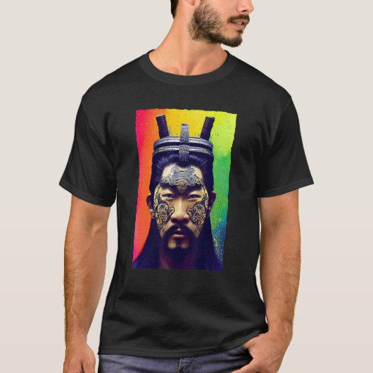 Traditionele Samurai Warrior met een moderne twist T-shirt (Voorkant)