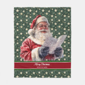 Traditionele Santa Blanket met tekst voor het gezi Fleece Deken (Voorkant)