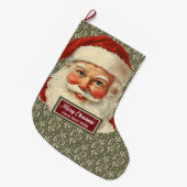 Traditionele Santa Claus Stocking Holiday Grote Kerstsok (Voorkant (Hangend))