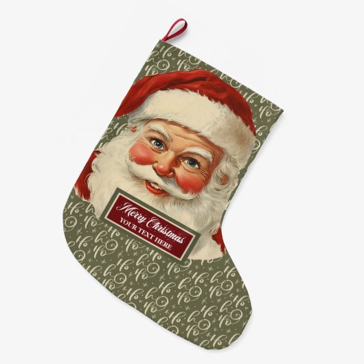 Traditionele  Santa Claus Stocking Holiday Grote Kerstsok (Voorkant (Hangend))