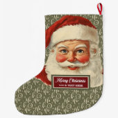 Traditionele Santa Claus Stocking Holiday Grote Kerstsok (Achterkant)