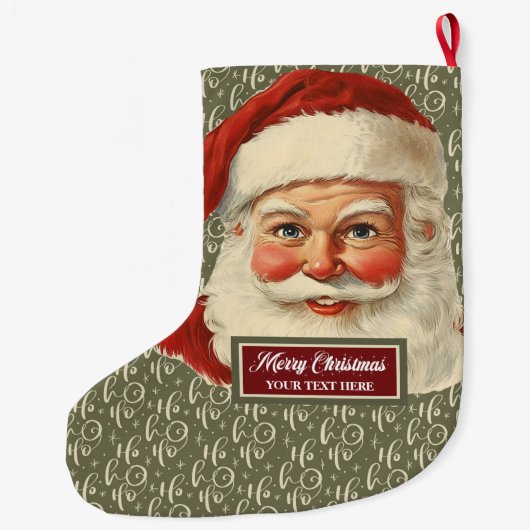 Traditionele Santa Claus Stocking Holiday Grote Kerstsok (Achterkant)