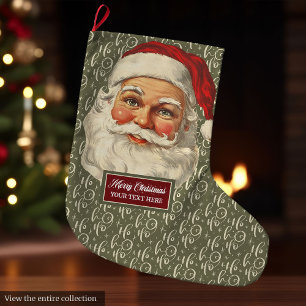 Traditionele Santa Claus Stocking Holiday Grote Kerstsok