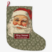 Traditionele  Santa Claus Stocking Holiday Grote Kerstsok (Voorkant)