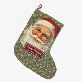 Traditionele  Santa Claus Stocking Holiday Grote Kerstsok (Voorkant (Hangend))