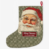 Traditionele  Santa Claus Stocking Holiday Grote Kerstsok (Achterkant)