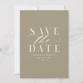 Traditionele Save The Date Taupe Sand Non Photo QR (Voorkant)