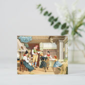 Traditionele Scandinavische familie Briefkaart (Staand voorkant)