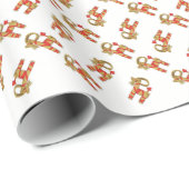 Traditionele Scandinavische Folk Art van Zweedse j Cadeaupapier (Rol Hoek)