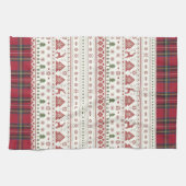 Traditionele Scandinavische winter Kerstmis Theedoek (Horizontaal)