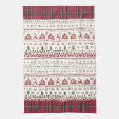 Traditionele Scandinavische winter Kerstmis Theedoek (Verticaal)