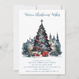 Traditionele Scène Vrolijk Kerstfeest Kaart