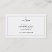 Traditionele schaal voor juristen visitekaartje (Achterkant)