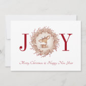 Traditionele Schattigee Kerst Nieuwjaar Vakantie K Aankondiging (Voorkant)