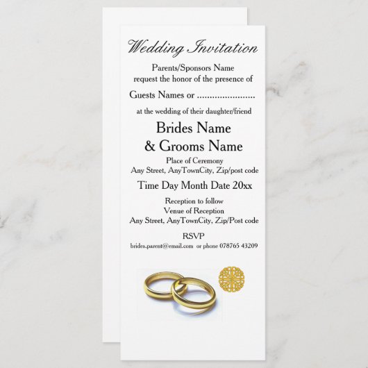 Traditionele Schotse en Keltische bruiloft Ring Th Kaart (Voorkant / Achterkant)