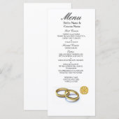 Traditionele Schotse en Keltische bruiloft Ring Th Menu (Voorkant / Achterkant)