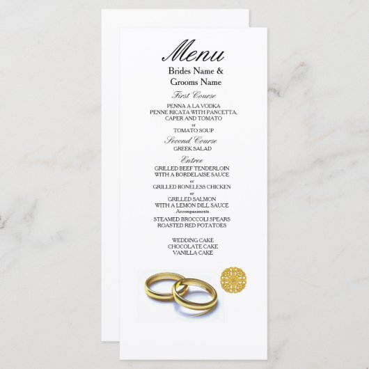 Traditionele Schotse en Keltische bruiloft Ring Th Menu (Voorkant / Achterkant)