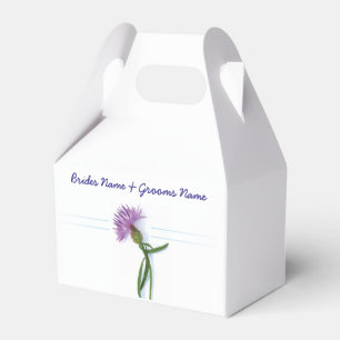 Traditionele Schotse en Keltische bruiloft Thistle Bedankdoosjes