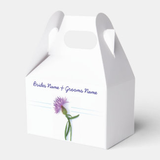 Traditionele Schotse en Keltische bruiloft Thistle Bedankdoosjes