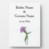 Traditionele Schotse en Keltische bruiloft Thistle Fotoplaat (voorkant)