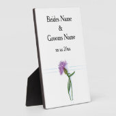 Traditionele Schotse en Keltische bruiloft Thistle Fotoplaat (Zijkant)