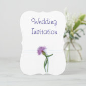 Traditionele Schotse en Keltische bruiloft Thistle Kaart (Staand voorkant)