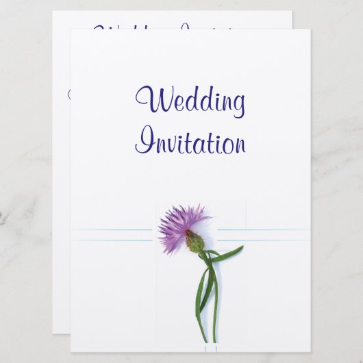 Traditionele Schotse en Keltische bruiloft Thistle Kaart (Voorkant / Achterkant)