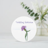 Traditionele Schotse en Keltische bruiloft Thistle Kaart (Staand voorkant)