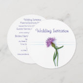 Traditionele Schotse en Keltische bruiloft Thistle Kaart (Voorkant / Achterkant)