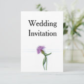 Traditionele Schotse en Keltische bruiloft Thistle Kaart (Staand voorkant)