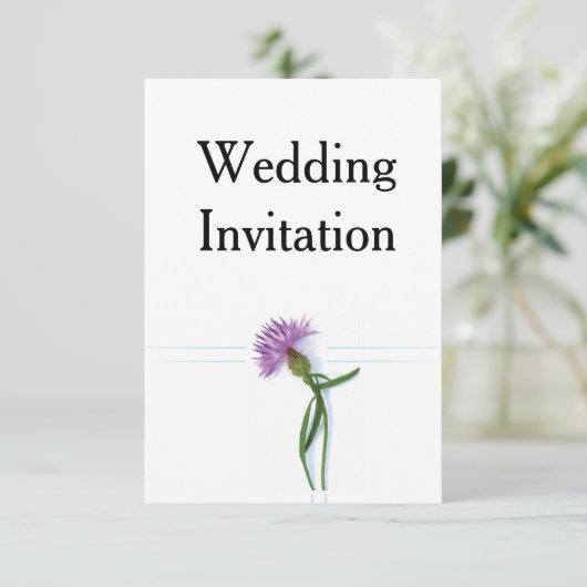 Traditionele Schotse en Keltische bruiloft Thistle Kaart (Staand voorkant)