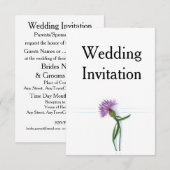 Traditionele Schotse en Keltische bruiloft Thistle Kaart (Voorkant / Achterkant)