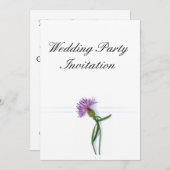 Traditionele Schotse en Keltische bruiloft Thistle Kaart (Voorkant / Achterkant)