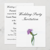 Traditionele Schotse en Keltische bruiloft Thistle Kaart (Voorkant / Achterkant)