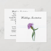 Traditionele Schotse en Keltische bruiloft Thistle Kaart (Voorkant / Achterkant)