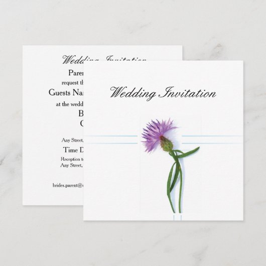 Traditionele Schotse en Keltische bruiloft Thistle Kaart (Voorkant / Achterkant)