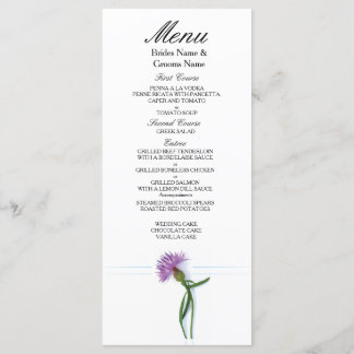 Traditionele Schotse en Keltische bruiloft Thistle Menu