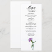 Traditionele Schotse en Keltische bruiloft Thistle Menu (Voorkant / Achterkant)