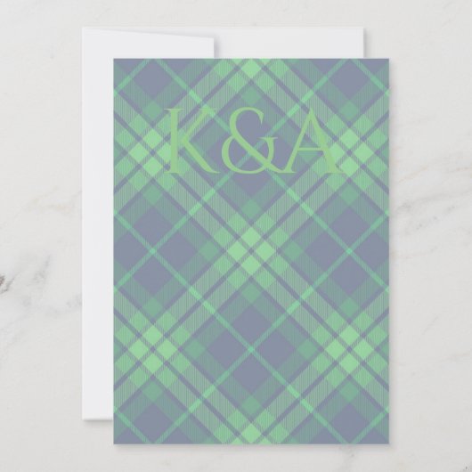 Traditionele Schotse Tartan en Schotse distel Kaart (Achterkant)