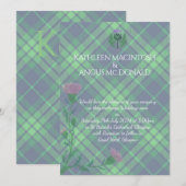 Traditionele Schotse Tartan en Schotse distel Kaart (Voorkant / Achterkant)