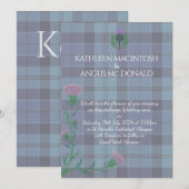 Traditionele Schotse Tartan en Schotse distel Kaart (Voorkant / Achterkant)