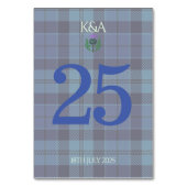 Traditionele Schotse Tartan en Schotse distel Kaart (Achterkant)