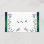 Traditionele Schotse Tartan en Schotse distel Plaatskaartje (Achterkant)