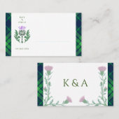 Traditionele Schotse Tartan en Schotse distel Plaatskaartje (Voorkant / Achterkant)