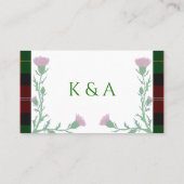 Traditionele Schotse Tartan en Schotse distel Plaatskaartje (Achterkant)
